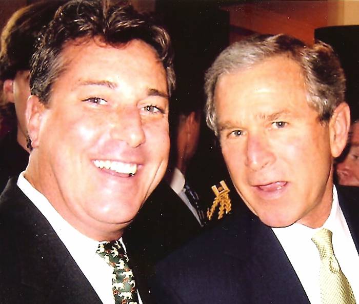 Cook and President George Bush Jr.